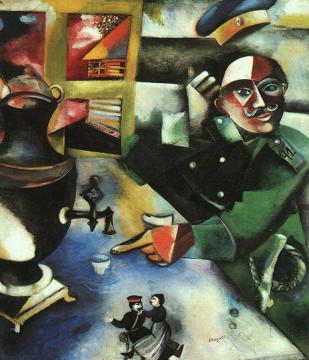 Marc Chagall Werke - Der Soldat trinkt den Zeitgenossen Marc Chagall